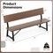 72 Inch Extra Long Bench with All-Weather HDPE Seat & Back for Yard Garden Porch